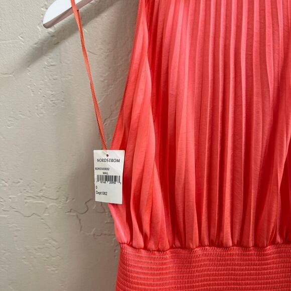NEW A.L.C. $595 Coral Pink Renzo Pleated Blouson Dress - Picture 10 of 10